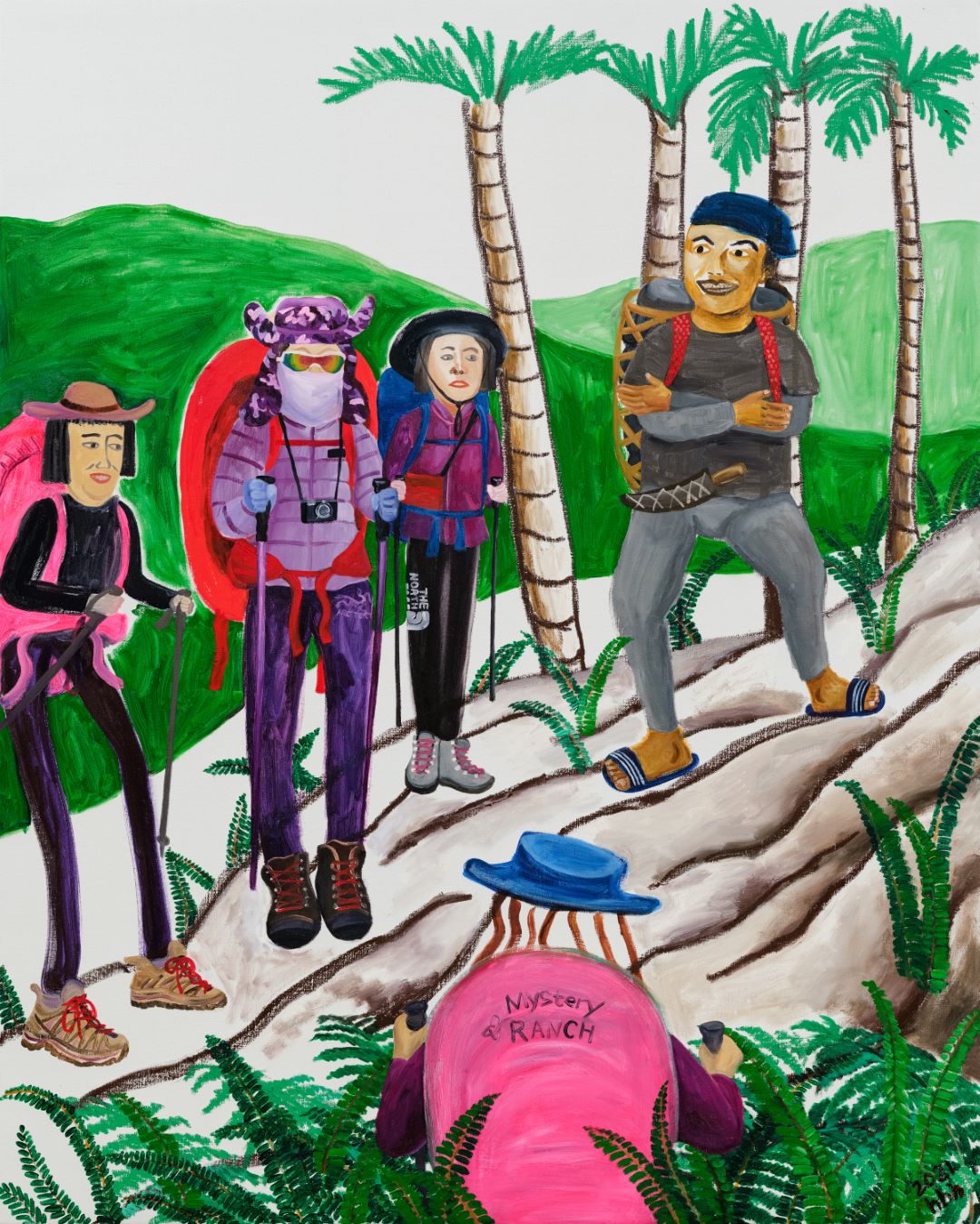 黃海欣，〈登山者〉，2021，油彩畫布，162x130cm (圖版提供：双方藝廊)