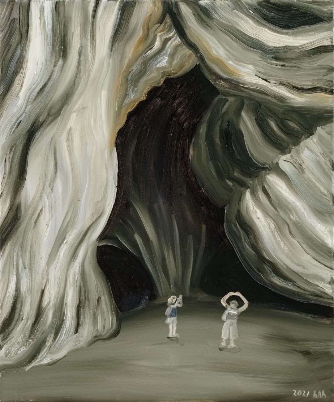 黃海欣，蘭嶼3，油畫、畫布，45x38 cm，2021